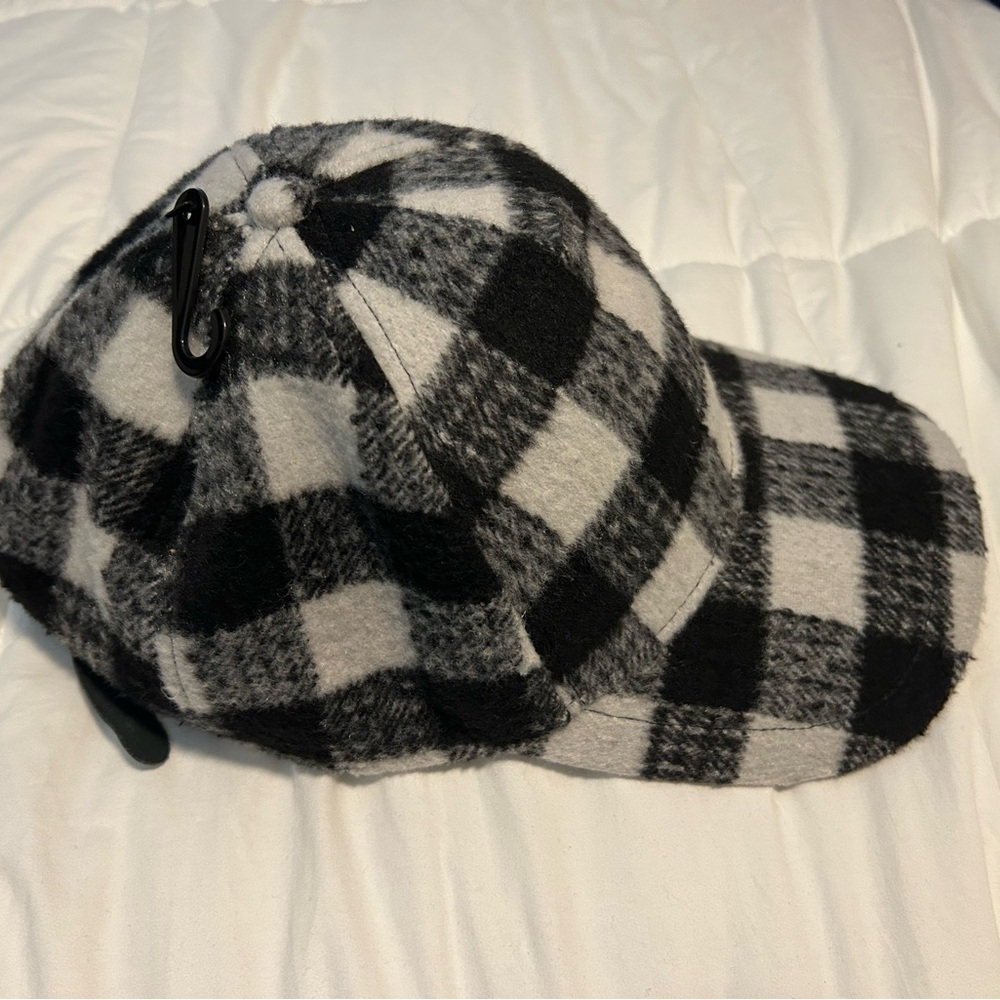 All Saints Monochrome Checkered Cap